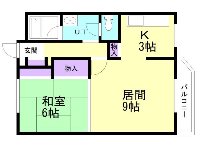 函館市堀川町のマンションの間取り