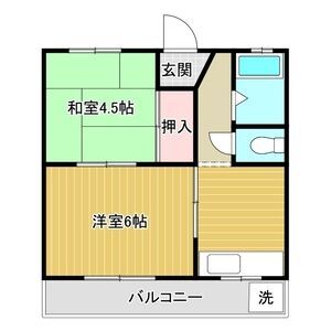 名古屋市千種区松竹町のアパートの間取り