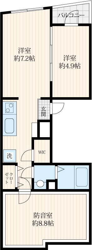 【「防音マンション」ラシクラス大塚駅前の間取り】