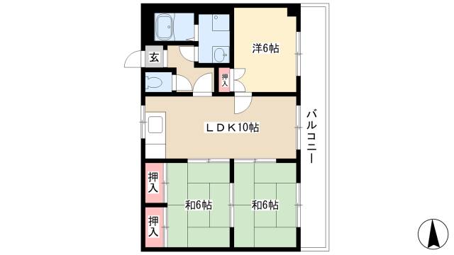 天水ハイツの間取り