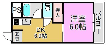 ベルビュー松田の間取り