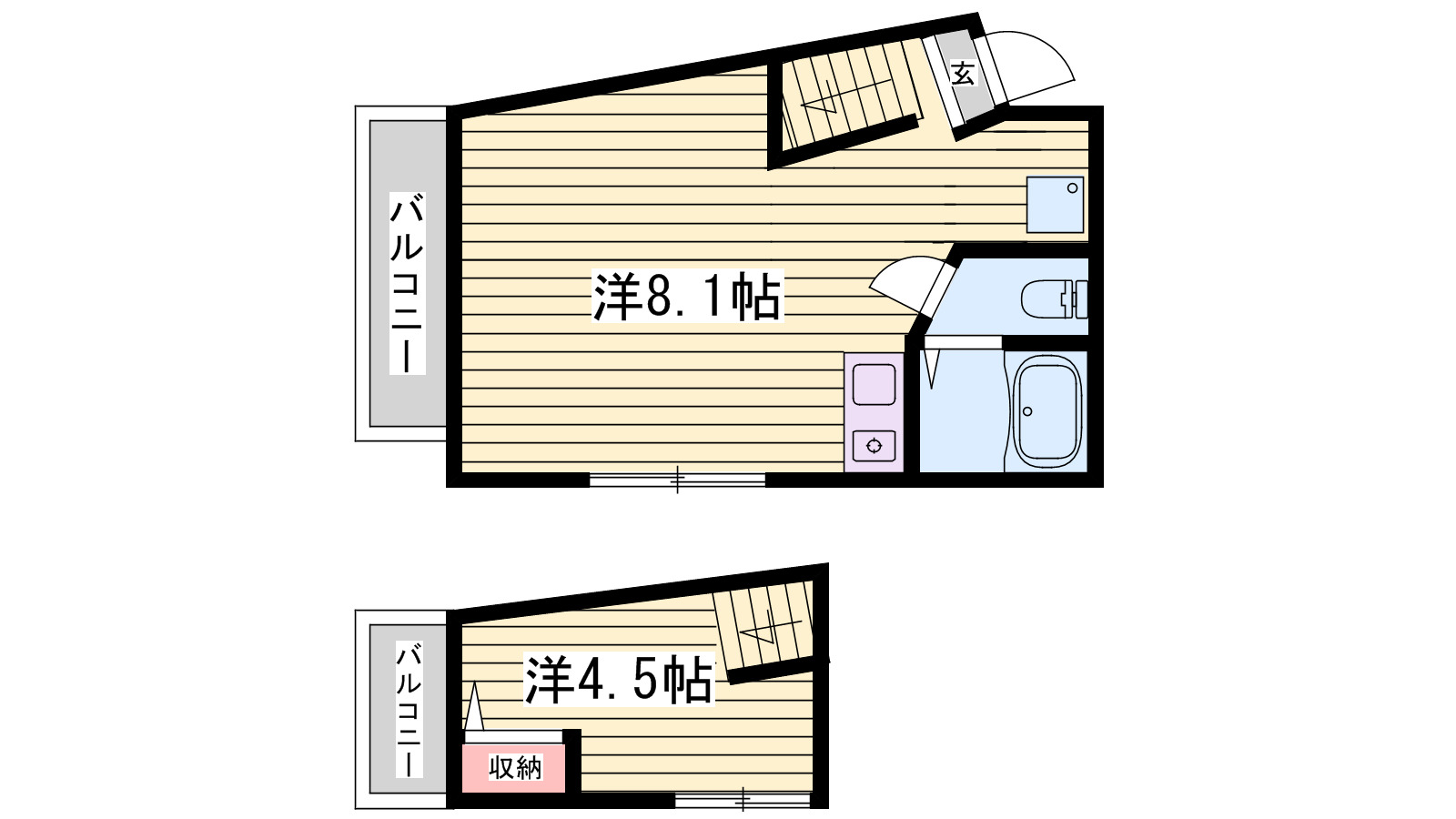 ベルフラワー岡町の間取り