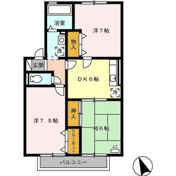 ヴィルヌーブ経堂の間取り