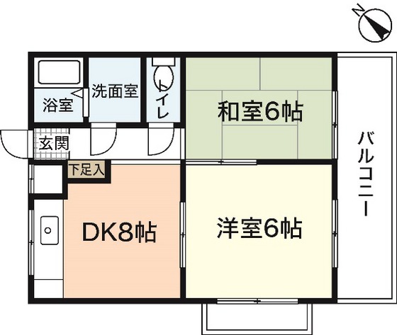 広島市安佐南区西原のマンションの間取り