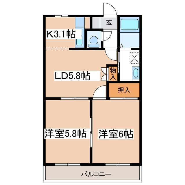 エポックシュー１番館の間取り