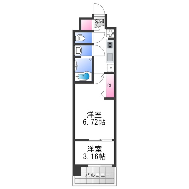 スプランディッド荒本駅前DUEの間取り