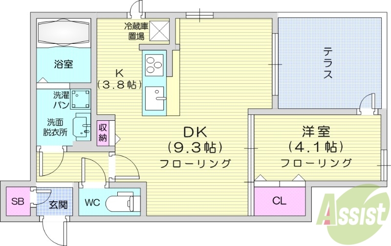 D-ROOM ARAI 4th streetの間取り