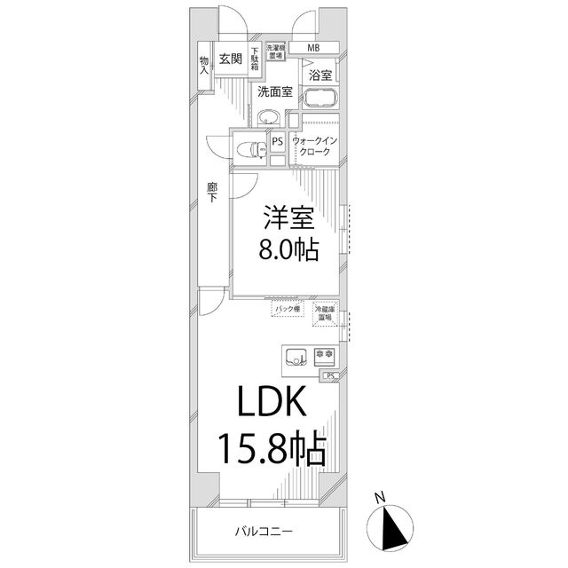 【姫路市龍野町のマンションの間取り】