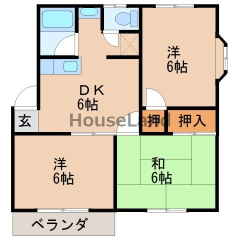 ハイツベルドールの間取り