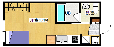 広島市東区戸坂大上のアパートの間取り