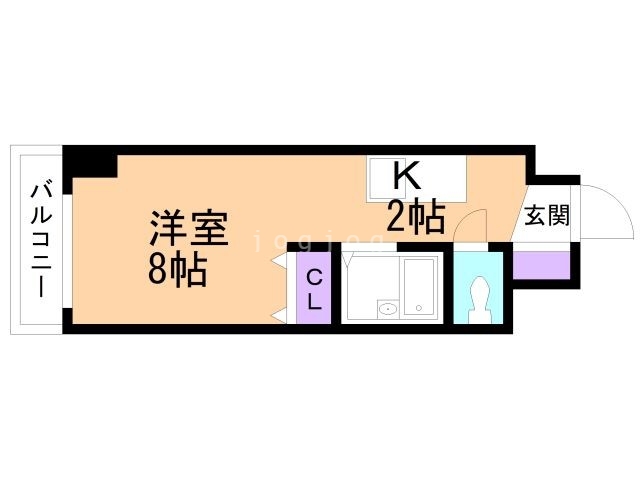 札幌市東区北二十二条東のマンションの間取り