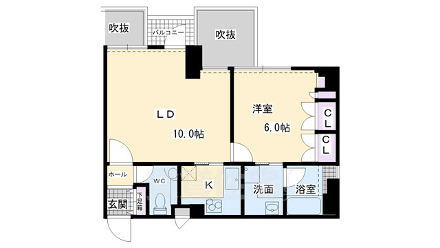 京都市中京区橋本町のマンションの間取り