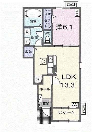 亀山市上野町のアパートの間取り