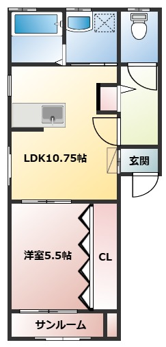 【メゾン二日町の間取り】