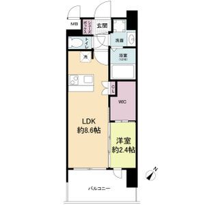 大阪市西区川口のマンションの間取り