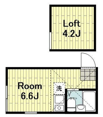 川崎市幸区小向町のアパートの間取り