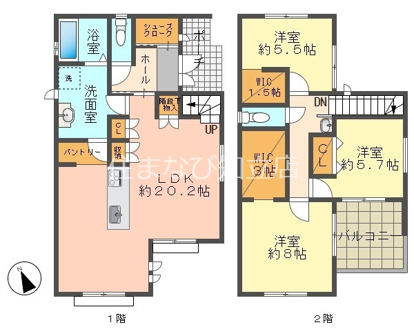 八幡町5丁目戸建の間取り