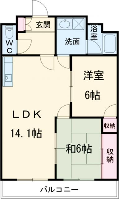 名古屋市熱田区大宝のマンションの間取り