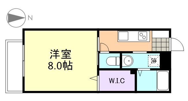 倉敷市青江のアパートの間取り