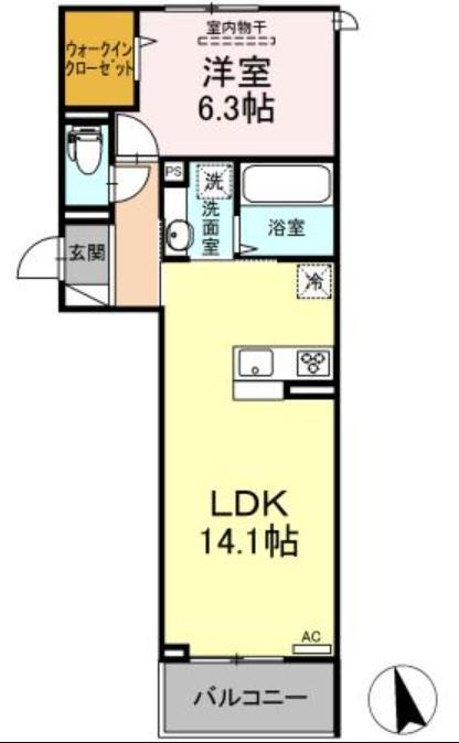 【廿日市市串戸のアパートの間取り】