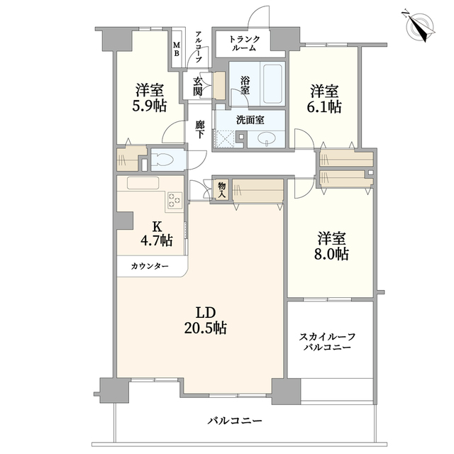 ザ・ウインベルグラン町田の間取り