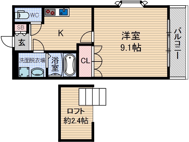 ル フルーヴの間取り