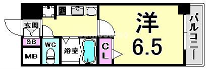 神戸市兵庫区羽坂通のマンションの間取り