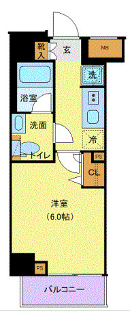 川崎市中原区丸子通のマンションの間取り