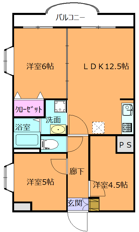 レジダンスボヌール籠原の間取り