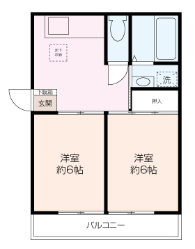 ハイツ南の間取り