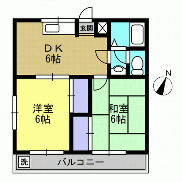 フラッツFの間取り