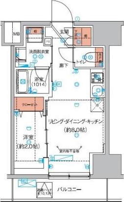 豊島区巣鴨のマンションの間取り