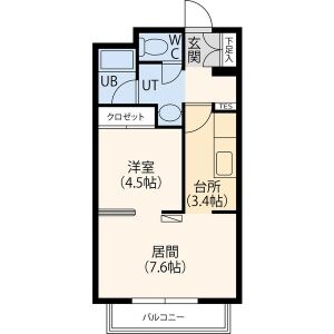 札幌市東区北十一条東のマンションの間取り