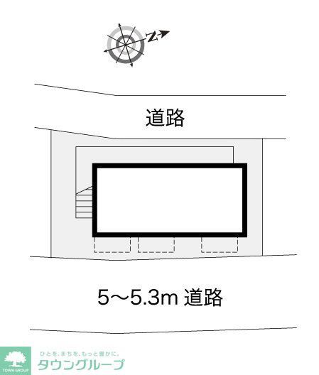 【川越市郭町のアパートの駐車場】