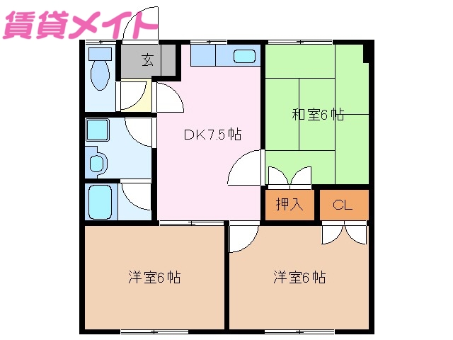 ウィンドコート明野の間取り