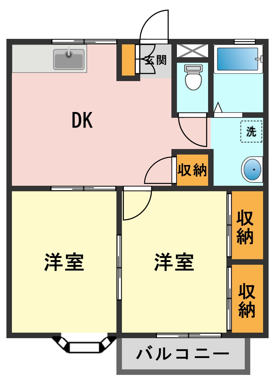 江戸川区東瑞江のアパートの間取り