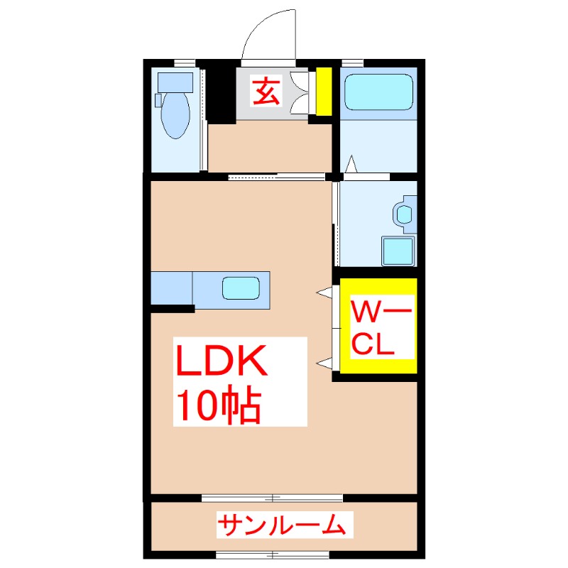 エスポワール加治木　Ａ棟の間取り