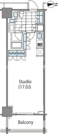 新宿区新宿のマンションの間取り