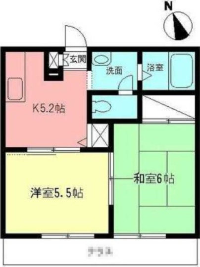 相模原市緑区下九沢のアパートの間取り