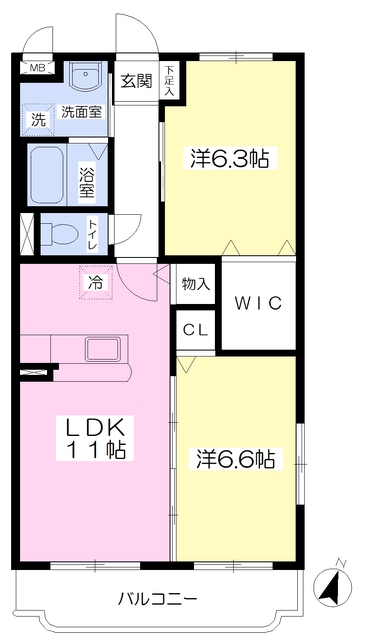 コンフォート壱番館の間取り