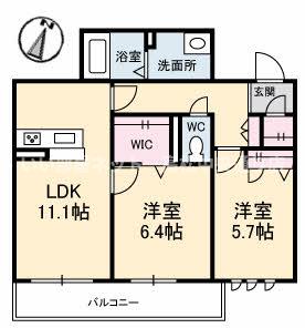 シャーメゾン宮下町の間取り