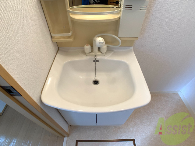 洗面設備　独立洗面台はシャンプードレッサー付きですよ。