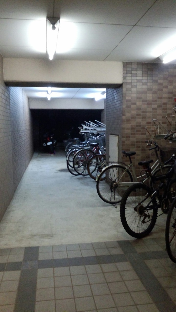 その他共有部分　駐輪場（奥がバイク置場）