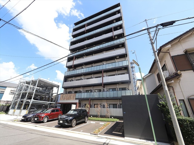 建物外観　オートロック　防犯カメラ　敷地内ごみ置き場