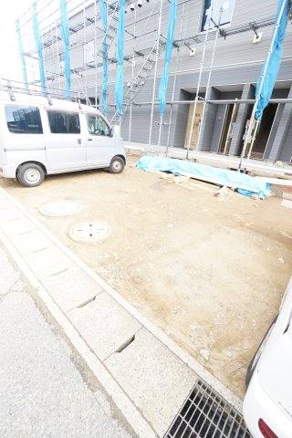 駐車場　※建設中の写真です。