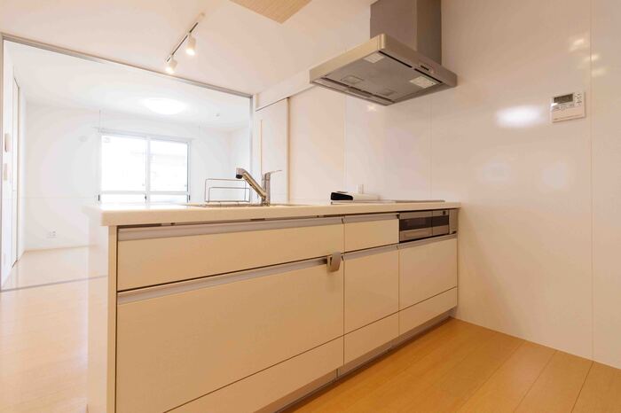 キッチン　対面システムキッチン（３口ビルトインIHヒーター）