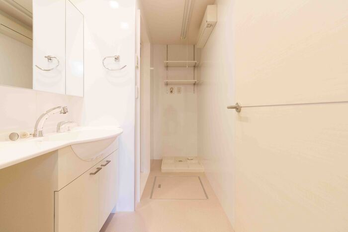 洗面設備　シャワー付き洗面化粧台