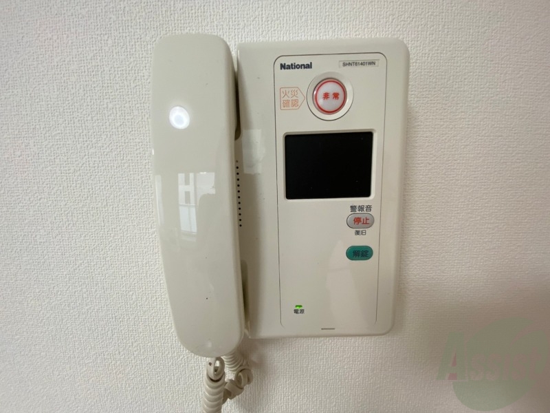 セキュリティ　インターホンで来客確認ができます。安心ですね。