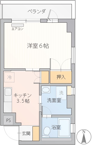 ニシグチ桃園ビルの間取り写真