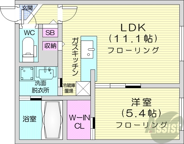 MODA N13の間取り写真